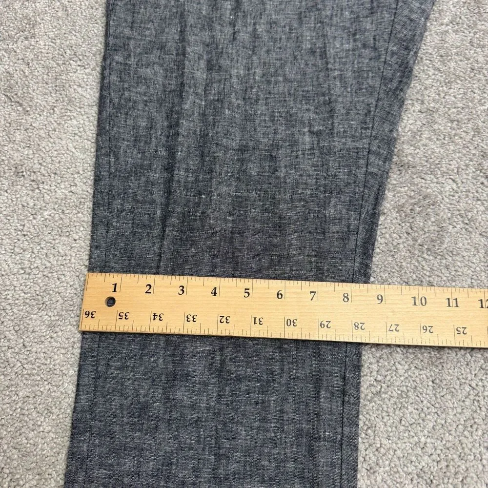 Banana Republic Grayson Linen Blend Pants Men 34x34 Navy Blue Slim Tapered NWT